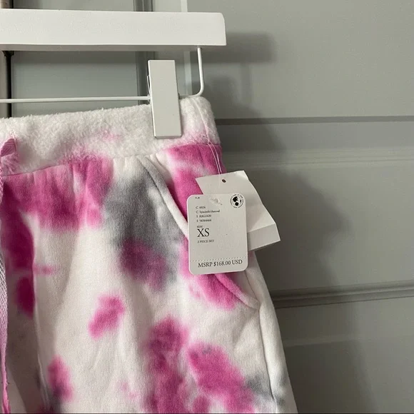 NWT Free People Kelly Pink Tie Dye Set - Picture 8 of 9